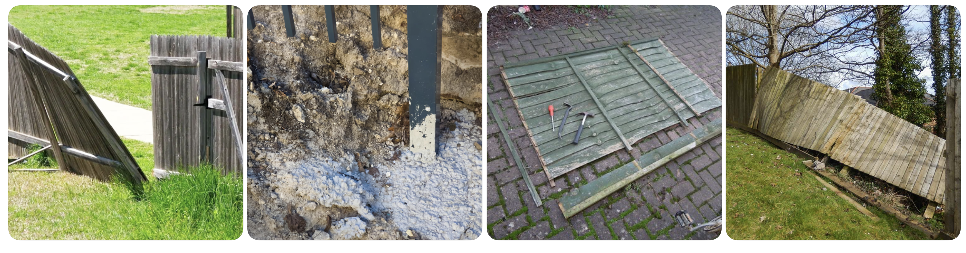 Fence repair service in Johnson County KS fixing leaning wood fence post