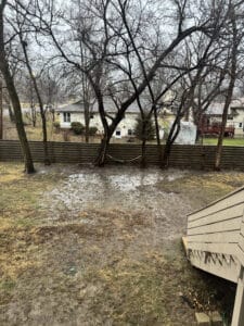 before french drain
french drain trench installation prairie village kansas