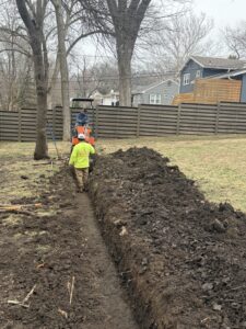 perforated drainage pipe installation johnson county ks
