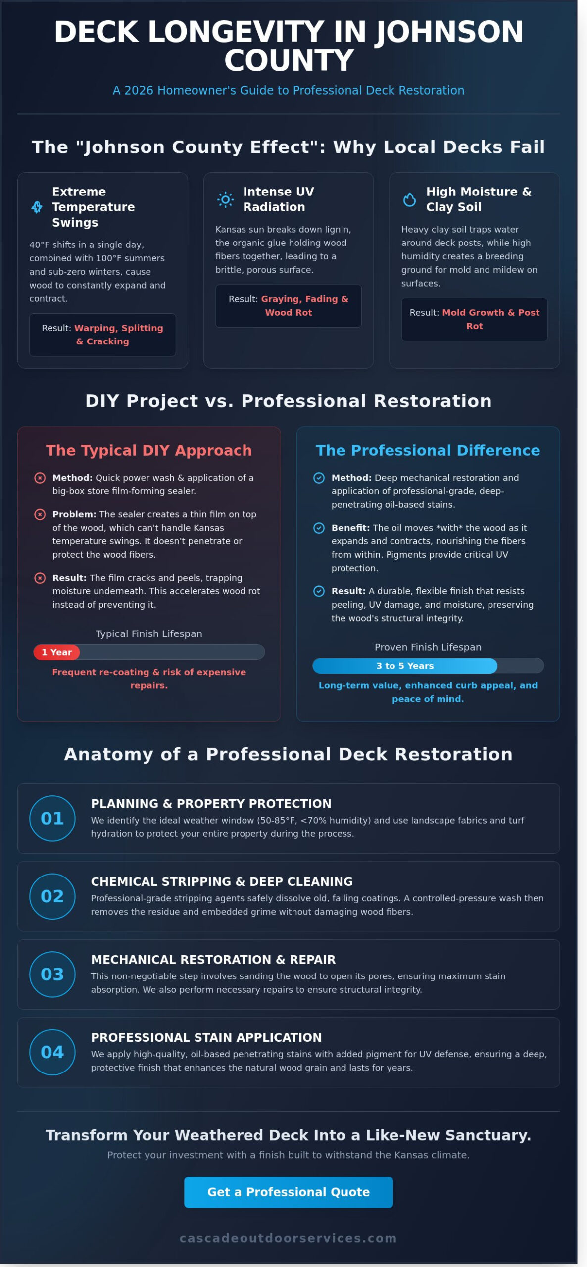 Professional Deck Restoration and Staining in Overland Park: The 2026 Homeowner’s Guide