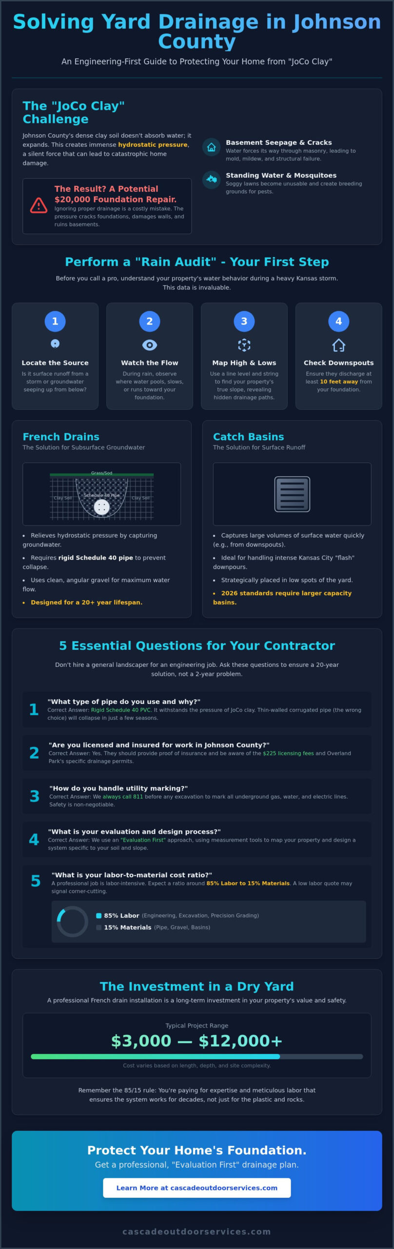 Expert Yard Drainage Contractors Near Me: Johnson County, KS 2026 Guide