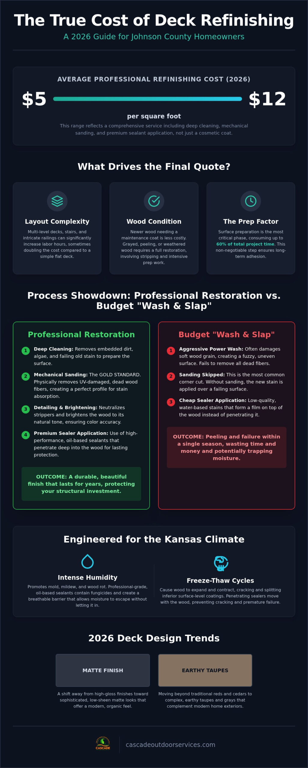 Cost to Refinish a Wood Deck in 2026: The Johnson County Homeowner’s Guide